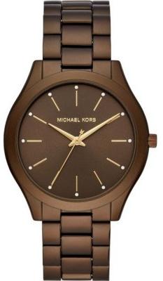 Michael Kors Slim Runway Brown Dial Brown Steel Strap Watch For Women - MK4508 Authentic Buy Shop Now
