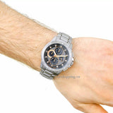 Michael Kors Ryker Chronograph Black Dial Silver Steel Strap Watch For Men - MK8528 Authentic Buy Shop Now