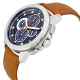 Michael Kors Ryker Chronograph Analog Blue Dial Brown Leather Strap Watch For Men - MK8518 Authentic Buy Shop Now
