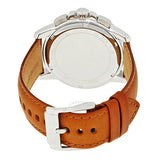 Michael Kors Ryker Chronograph Analog Blue Dial Brown Leather Strap Watch For Men - MK8518 Authentic Buy Shop Now