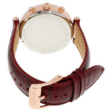 Michael Kors Sawyer Maroon Dial Maroon Leather Strap Watch for Women - MK2426 Authentic Buy Shop Now
