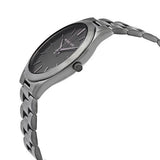 Michael Kors Slim Runway Quartz Black Dial Grey Steel Strap Watch For Men - MK1044 Authentic Buy Shop Now