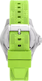 Michael Kors Everest Three Hand Crystals Silver Dial Green Silicone Strap Watch For Women - MK7360 Authentic Buy Shop Now