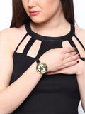Michael Kors Slim Runway Quartz Gold Dial Black Leather Strap Watch For Women - MK2392 Authentic Buy Shop Now