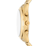 Michael Kors Slim Runway Chronograph Black Dial Gold Steel Strap Watch For Men - MK1076 Authentic Buy Shop Now
