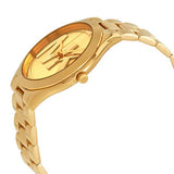 Michael Kors Slim Runway Analog Gold Dial Gold Steel Strap Watch For Women - MK3739 Authentic Buy Shop Now