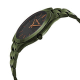 Michael Kors Slim Runway Quartz Black Dial Green Steel Strap Watch For Men - MK8715 Authentic Buy Shop Now