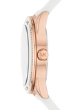 Michael Kors Oversized Sport Quartz White Dial White Rubber Strap Watch For Women - MK6945 Authentic Buy Shop Now