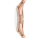 Michael Kors Harlowe Three-Hand Rose Gold Dial Rose Gold Steel Strap Watch for Women - MK4845 Authentic Buy Shop Now