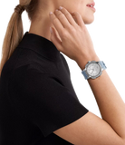 Michael Kors Sidney Chambray Multifunction Blue Dial Blue Silicone Strap Watch For Women - MK7220 Authentic Buy Shop Now