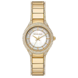 Michael Kors Sylvia Mother Of Pearl Dial Gold Steel Strap Watch For Women - MK4655 Authentic Buy Shop Now