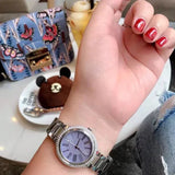 Michael Kors Taryn Mother of Pearl Purple Dial Silver Steel Strap Watch For Women - MK6562 Authentic Buy Shop Now