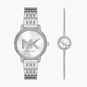 Michael Kors Melissa Quartz Silver Dial Silver Steel Strap Watch for Women - MK1055 Authentic Buy Shop Now