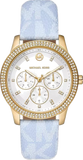 Michael Kors Tibby Multifunction White Dial Blue Leather Strap Watch For Women - MK2965 Authentic Buy Shop Now