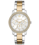 Michael Kors Tibby Multifunction White Dial Two Tone Steel Strap Watch For Women - MK6825 Authentic Buy Shop Now