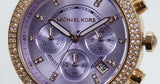 Michael Kors Parker Purple Dial Rose Gold Steel Strap Watch for Women - MK6169 Authentic Buy Shop Now