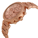 Michael Kors Uptown Glam Parker Chronograph Rose Gold Dial Steel Strap Watch for Women - MK5663 Authentic Buy Shop Now