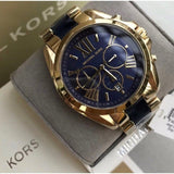 Michael Kors Bradshaw Navy Blue Dial Two Tone Steel Strap Watch for Women - MK6268 Authentic Buy Shop Now