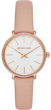 Michael Kors Pyper Analog White Dial Pink Leather Strap Watch For Women - MK2803 Authentic Buy Shop Now