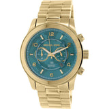 Michael Kors Runway Stop Hunger Blue Dial Gold Steel Strap Watch for Men - MK8315 Authentic Buy Shop Now