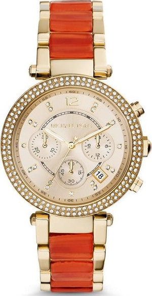 Michael Kors Parker Gold Dial Two Tone Steel Strap Watch for Women - MK6139 Authentic Buy Shop Now