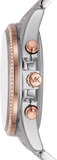 Michael Kors Whitney Chronograph Silver Dial Two Tone Steel Strap Watch For Women - MK7225 Authentic Buy Shop Now