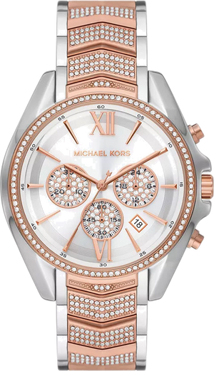 Michael Kors Whitney Chronograph Silver Dial Two Tone Steel Strap Watch For Women - MK7225 Authentic Buy Shop Now