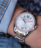 Michael Kors Whitney Quartz White Dial Two Tone Steel Strap Watch For Women - MK6686 Authentic Buy Shop Now