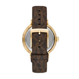 Michael Kors Addyson Three-Hand Silver Dial Brown Leather Strap Watch for Women - MK2945 Authentic Buy Shop Now