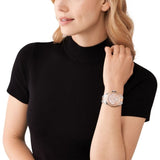 Michael Kors Everest Three Hand Rose Gold Dial Two Tone Steel Strap Watch For Women - MK7402 Authentic Buy Shop Now