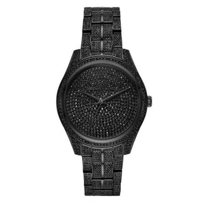 Michael Kors Lauryn Analog Crystals Black Dial Black Steel Strap Watch For Women - MK3980 Authentic Buy Shop Now