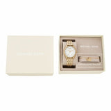 Michael Kors Lexington Three Hand White Dial Gold Steel Strap Watch For Women - MK4492 Authentic Buy Shop Now