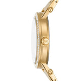 Michael Kors Corey Three Hand Black Dial Gold Steel Strap Watch for Women - MK7345 Authentic Buy Shop Now