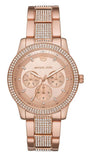 Michael Kors Tibby Chronograph Crystals Rose Gold Dial Rose Gold Steel Strap Watch For Women - MK6826 Authentic Buy Shop Now