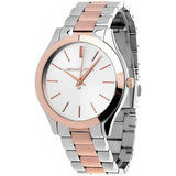 Michael Kors Slim Runway White Dial Two Tone Watch for Women - MK3204B Authentic Buy Shop Now