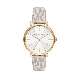Michael Kors Pyper Analog Silver Dial White Leather Strap Watch for Women - MK2946 Authentic Buy Shop Now
