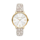 Michael Kors Pyper Analog Silver Dial White Leather Strap Watch for Women - MK2946 Authentic Buy Shop Now