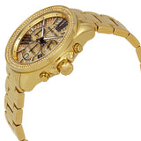 Michael Kors Wren Chronograph Crystal Pave Gold Dial Gold Steel Strap Watch for Women - MK6095 Authentic Buy Shop Now