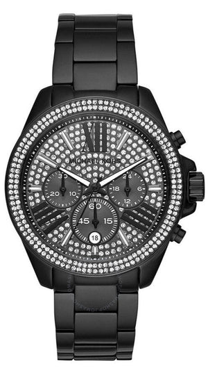 Michael Kors Wren Crystals Black Dial Black Steel Strap Watch For Women - MK6419 Authentic Buy Shop Now