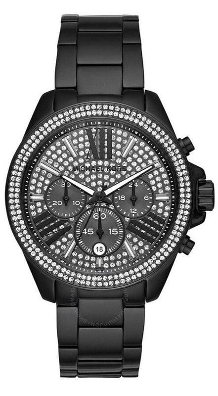 Michael Kors Wren Crystals Black Dial Black Steel Strap Watch For Women - MK6419 Authentic Buy Shop Now