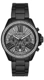 Michael Kors Wren Crystals Black Dial Black Steel Strap Watch For Women - MK6419 Authentic Buy Shop Now