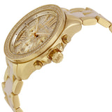 Michael Kors Wren Diamonds Gold Dial Two Tone Steel Strap Watch for Women - MK6157 Authentic Buy Shop Now