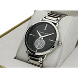 Michael Kors Portia Black Dial Silver Steel Strap Watch for Women - MK3638 Authentic Buy Shop Now