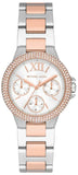 Michael Kors Camille Multifunction White Dial Two Tone Steel Strap Watch for Women - MK1054 Authentic Buy Shop Now