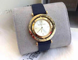 Michael Kors Averi Gold Dial Navy Blue Leather Strap Watch for Women - MK2526 Authentic Buy Shop Now