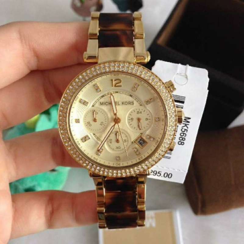 Michael Kors Parker Gold Dial Two Tone Steel Strap Watch for Women - MK5688 Authentic Buy Shop Now