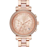 Michael Kors Sofie Chronograph Rose Gold Dial Rose Gold Steel Strap Watch For Women - MK6560 Authentic Buy Shop Now