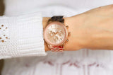 Michael Kors Ritz Chronograph Rose Gold Dial Rose Gold Steel Strap Watch for Women - MK6077 Authentic Buy Shop Now