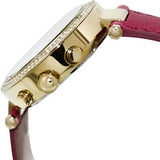 Michael Kors Parker Chronograph White Dial Pink Leather Strap Watch for Women - MK2297 Authentic Buy Shop Now