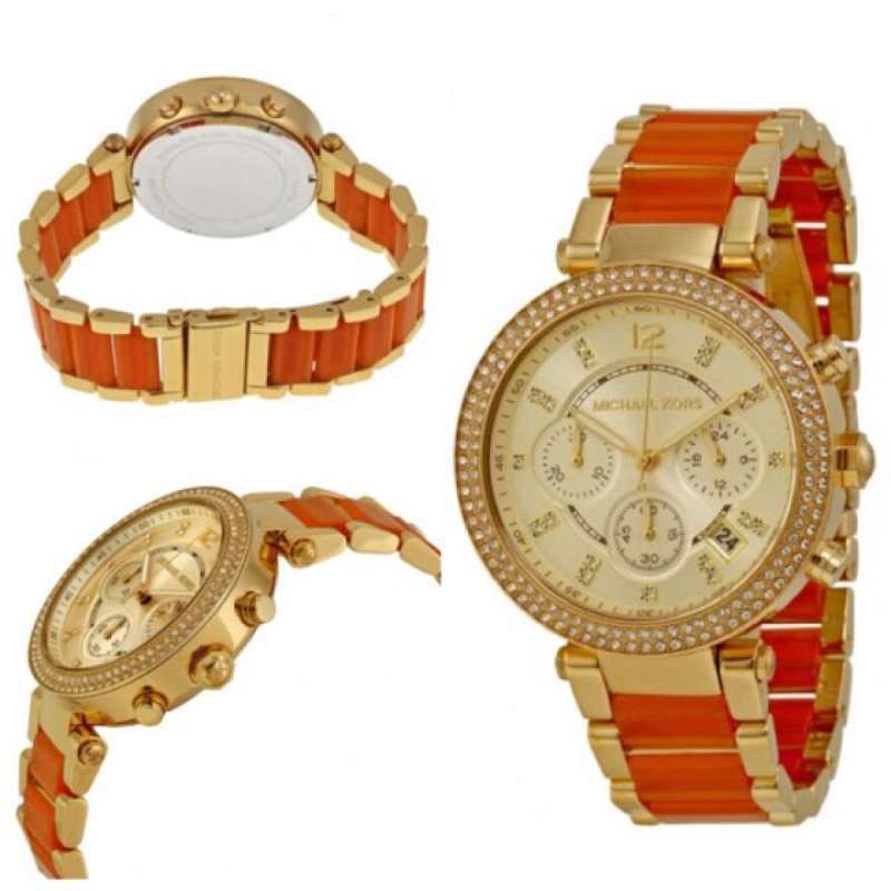 Michael Kors Parker Gold Dial Two Tone Steel Strap Watch for Women - MK6139 Authentic Buy Shop Now